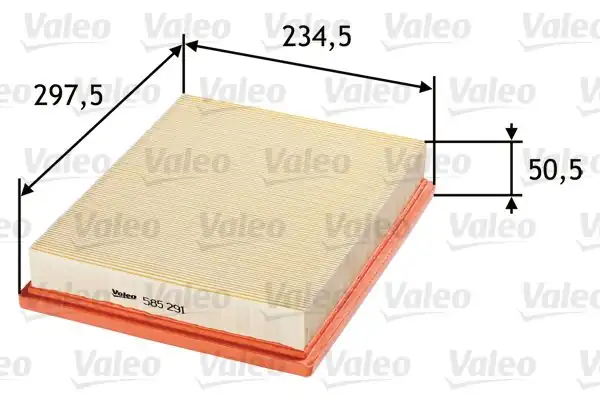 VALEO 585291 | Hava Filtresi (Saab 9-3 1,8T, 2.0 T Opel Vectra C 2.8 V6)