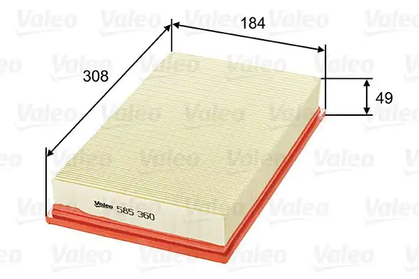 VALEO 585360 | Hava Filtresi (Jaguar Xj 3.2, 4.0, Xk 4.0,4.0I)