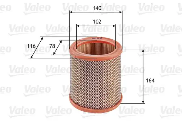 VALEO 585602 | Hava Filtresi (Peugeot 106 1.1L, Citroen Saxo 1.1I, 106 1.1I)