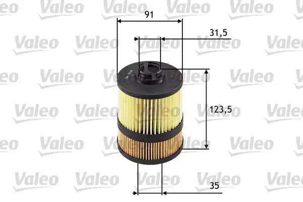 VALEO 586549 | Yağ Filtresi (Renault Espace IV 3.0 DCI 02-/ Opel Vectra C Gts 3.0 CDTI Sıgnum-3.0 V6 CDTI 03 -)