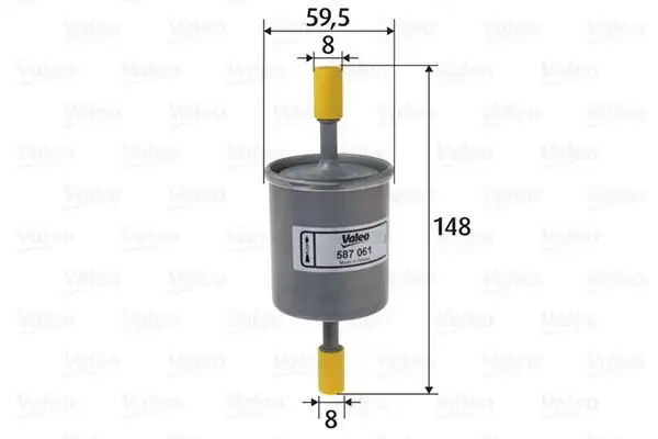 VALEO 587061 | Valeo / Yakıt Filtresi Chevrolet Aveo / Kalos / Lacetti 1.2 / 1.4 / 1.6