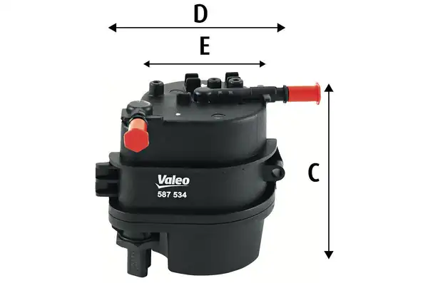 Valeo 587534 Yakıt Filtresi Mazot Müşürlü Ford Fiesta 1 4 TDCI 01 12 Citroen C2 C3 Peugeot 206 307