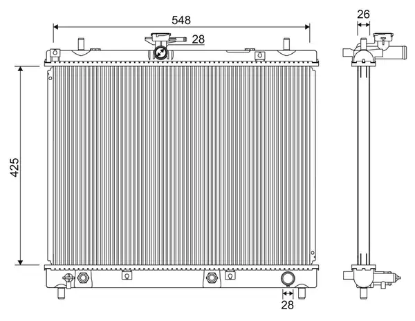 Valeo 701346 Radyatör Daihatsu Terios 1 5 2005 Otomatik Vites