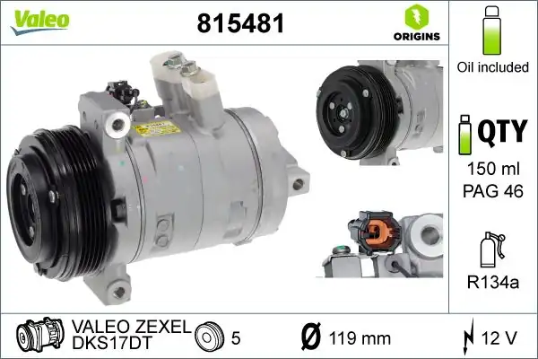 Valeo 815481 Klima Kompresörü Nissan Navara Np300 2 3 dCi M9t