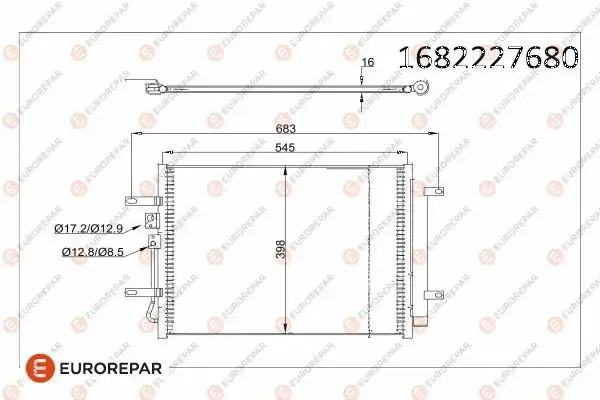 Eurorepar 1682227680 Klima Radyatörü Ioniq Nıro Bm 16