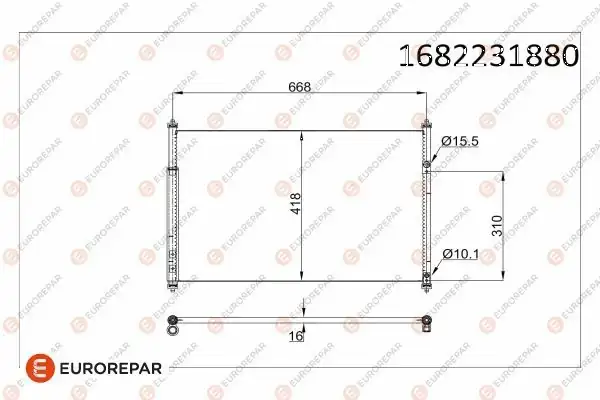 EUROREPAR 1682231880 | Radyatör 97-00