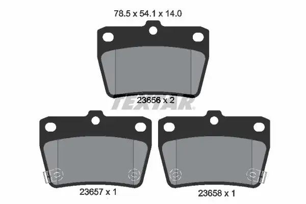 TEXTAR 2365601 | Fren Balatası Rav 4 00 05 Arka