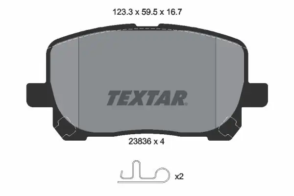 TEXTAR 2383601 | Fren Balatası Avensis 01 09 Ön