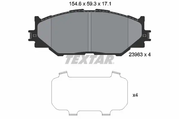 TEXTAR 2398301 | Fren Balatası İs200 İs250 Ön