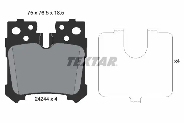 TEXTAR 2424401 | Fren Balatası Ls460 Ls500 Arka