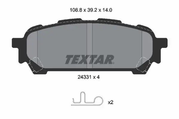 TEXTAR 2433101 | Fren Balatası Impreza 2 5 01 05 Arka