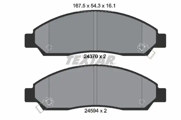 TEXTAR 2437001 | Fren Balatası D Max 06 12 Ön