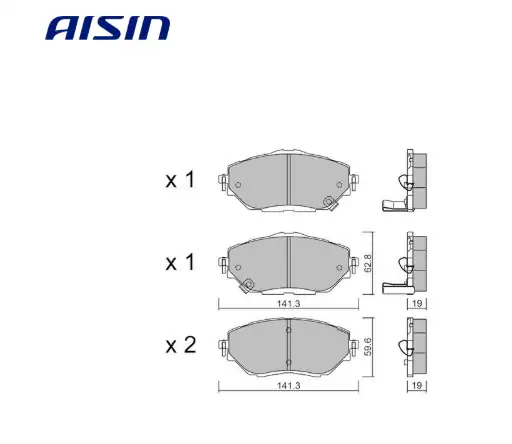 AISIN BPTO1027 | Fren Balatası C Hr 1 2t 1 8hbrt 16 Ön