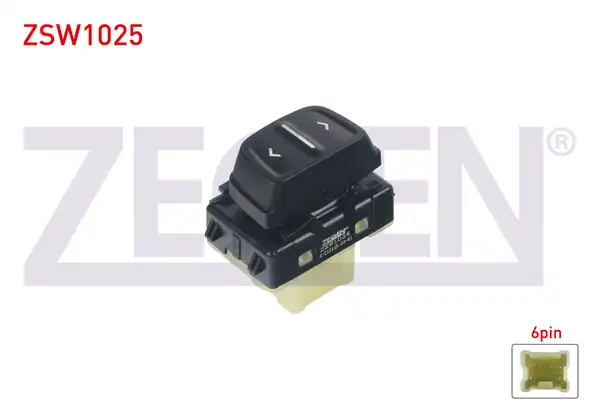 ZEGEN ZSW1025 | Cam Açma Anahtarı Tekli Turuncu Işık 6 Pin Dacia Sandero II Logan II 2013 Renault Symbol III 2012