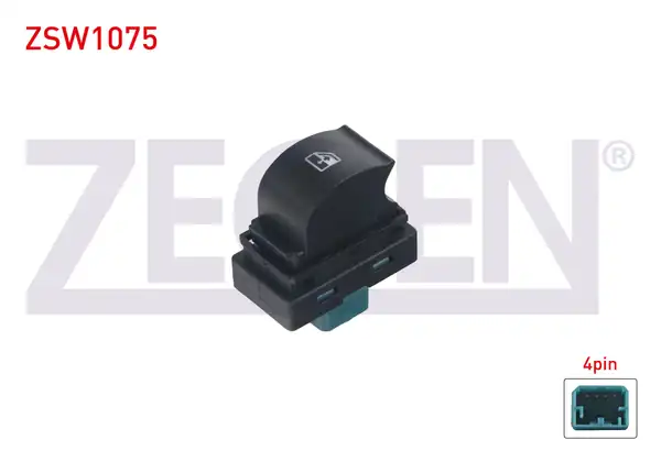 ZEGEN ZSW1075 | Cam Açma Anahtarı Tekli Turuncu Işık 4 Pin Fiorino Bipper Nemo Ducato Boxer III Jumper III 2007