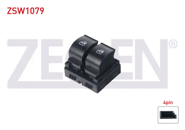 ZEGEN ZSW1079 | Cam Açma Anahtarı Çiftli Kırmızı Işık 4 Pin Fiat Linea 2007
