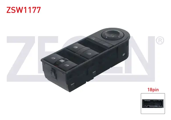 ZEGEN ZSW1177 | Cam Açma Anahtar Grup Ayna Ayarlı 18 Pin Opel Astra H Zafira B 2004 2011