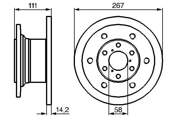 Bosch 0986478742 Ön Fren Disk Aynası Iveco Daily II 35 10 35 8 40 8 35 12 85 99 1 Adet 1523910