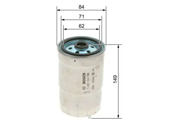 BOSCH 1457434106 | Mazot Filtresi Hyundai Accent 1.5 CRDI / Santa Fe 06 / 10 / Sonata 05 / 11