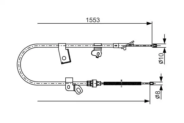 Bosch 1987482156 El Fren Teli Arka Sağ Toyota Yaris F 02 05