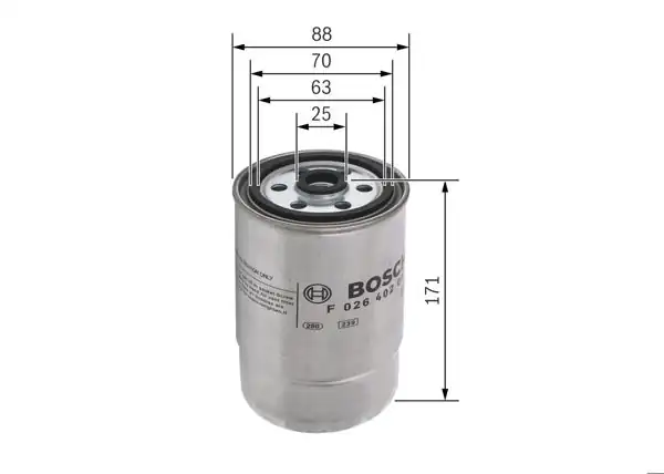 BOSCH F026402013 | Yakıt Filtresi Jumper Ducato Boxer 1.9 / 2.0 / 2,2 / 2,3 / 2,8 02 -