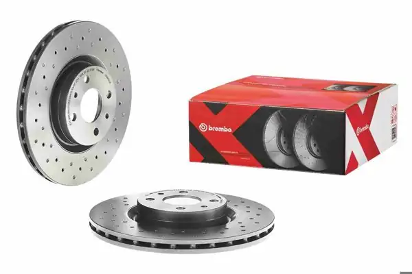 BREMBO 09.4939.1X | Fren Diski Ön (Fiat Linea 1.4 Tjet 07 / Bravo / Marea / Stilo Idea 1.9 2.0) Delikli