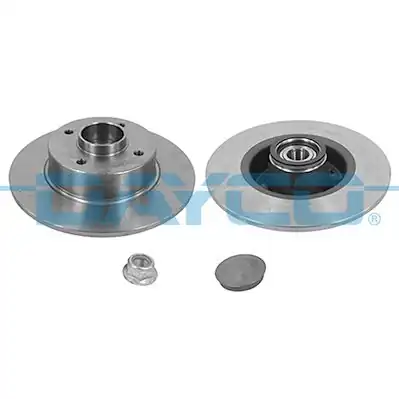DAYCO KWD003D | Fren Diski Arka Düz 240 mm Rulmanlı Toz Kapağı Ve Somunlu Renault Clio III Megane II Modus
