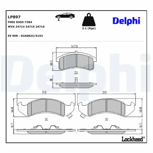 DELPHI LP897 | Fren Balatası
