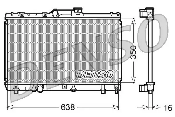 DENSO DRM50013 | Su Radyatörü Brazing (Manuel) (Toyota Corolla 93 / 00 Ae100-Ae101-111) 638×350X16