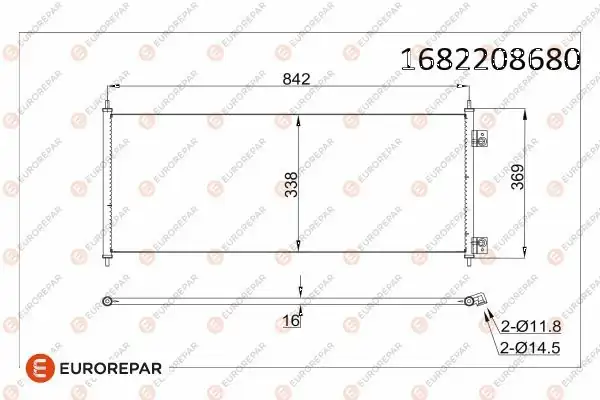 Eurorepar 1682208680 Klima Radyatörü Ford Transit V184 2 0 2 4 TDCI 00 06