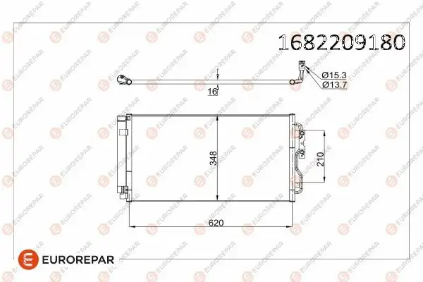 Eurorepar 1682209180 Klima Radyatörü Bmw 1 2 3 4 İ3 İ8 10 15