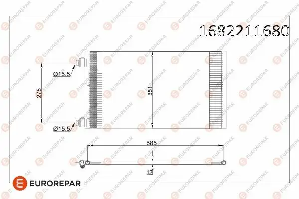 Eurorepar 1682211680 Klima Radyatörü Renault Kangoo III Cıtan 1 5 1 6 08