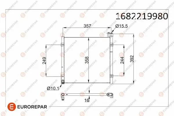 Eurorepar 1682219980 Klima Radyatörü Honda Hr V 1 6 99