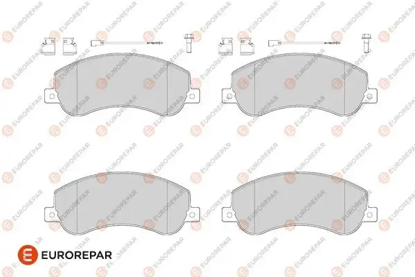 Eurorepar 1686268380 Psa Erp Ön Fren Balatası 164 mm Ford Transit V347 Volkswagen Amarok 06 Gdb1724