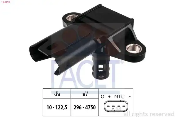 FACET 10.3159 | Sensör Eksoz Gaz Basınç N-54 E-60 / 90