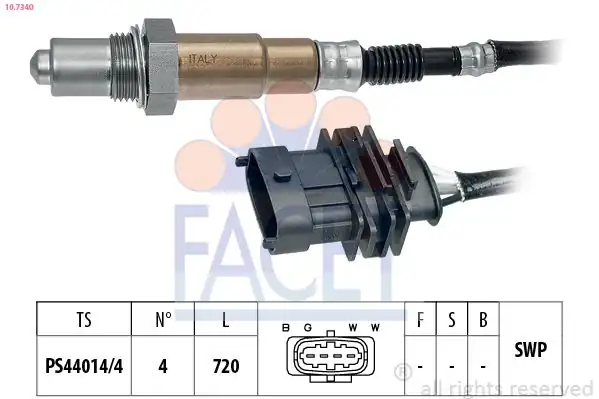 FACET 10-7340 | Oksijen Sensörü Opel Astra G Vectra B Corsa C Z14xe Z16xe Ön