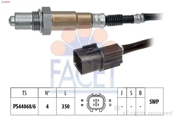 FACET 10.8076 | Oksijen Sensörü Chevrolet Aveo / Kalos Nubira Rezzo