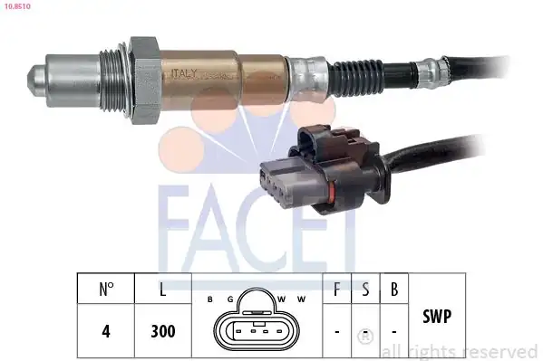 FACET 10-8510 | Oksjien Sensörü Yeni Kasa Fiesta 1 1 17 1 5 Ti Cvt 17 789547
