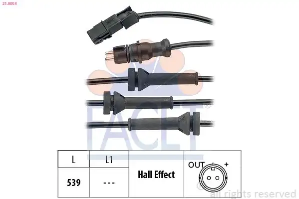 FACET 21-0054 | ABS Kablosu Sensörü Ön Sağ Sol Laguna II