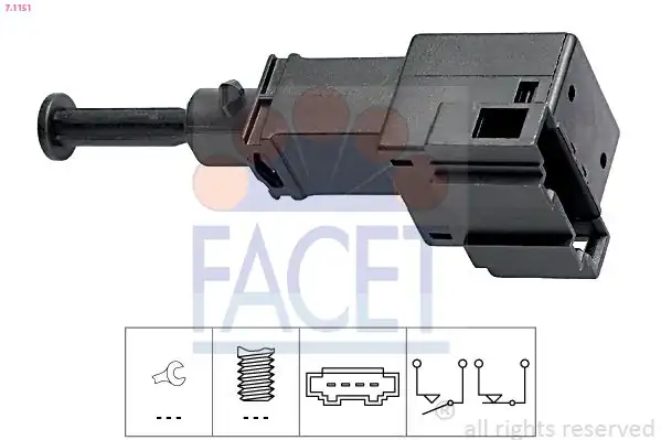 FACET 7-1151 | Fren Pedal Müşürü Golf IV Bora T4 Ym Seat Toledo Skoda Octavia Polo 97 10
