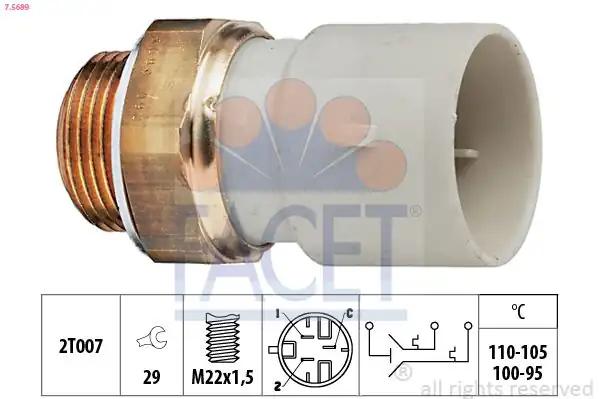 FACET 7-5689 | Fan Müşürü Astra F Vectra A Corsa B 3 Fisli100 95