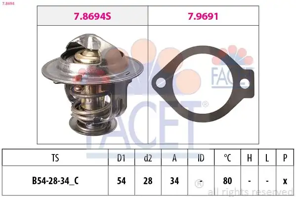 FACET 7-8694 | Facet Termostat Opel Antara Chevrolet Captiva Cruze Z20dm
