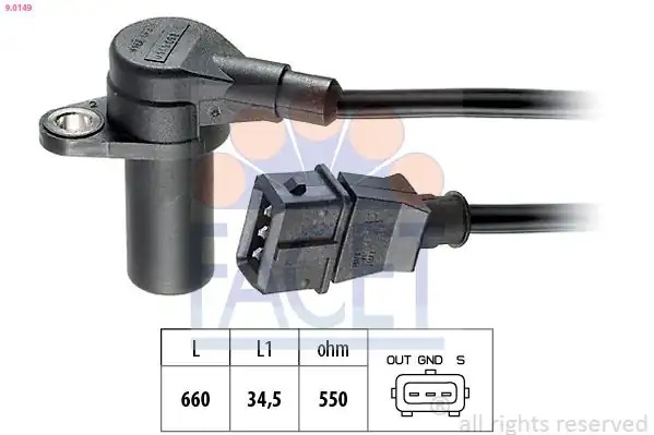 FACET 9-0149 | Krank Devir Sensörü Opel Astra F Vectra A Corsa B 1 4 1 6 8v