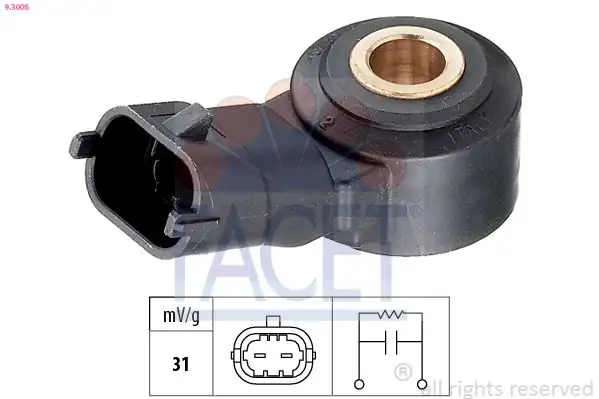 FACET 9.3006 | Vuruntu Sensörü Opel Astra H / Alfa Romeo 156 159 Giulietta Gtv Mıto Spıder 1.4 1.4 Tb 1.6 1.9 2.0