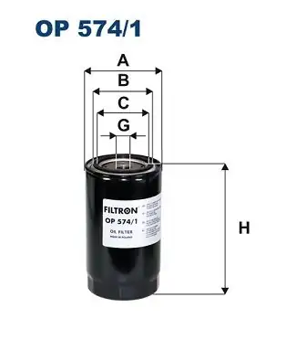 FILTRON OP574-1 | Yağ Filtresi H19w04 LT Cg 2 7 D 75 80