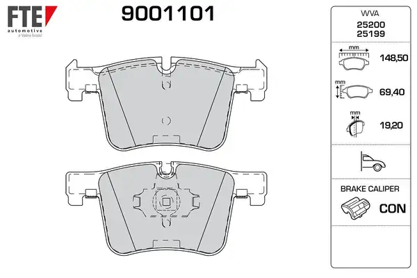 FTE 9001101 | Fren Balatası Ön BMW F20 F30 X3 E83 F25