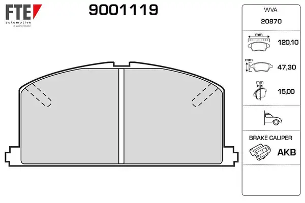 FTE 9001119 | Ön Fren Balatası Toyota Corolla 1 3 1 6 Karburatorlu 1988 1997 Corona 1988 1991 At171 191