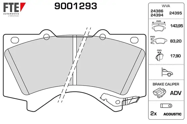 FTE 9001293 | Ön Fren Balatası Land Cruiser 09 12 Lexus 07