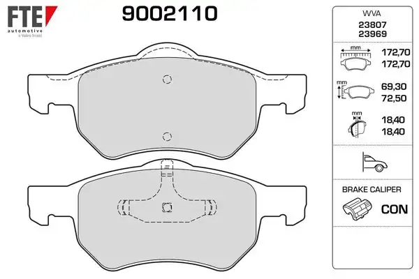 FTE 9002110 | Ön Fren Balatası Chrysler Grand Voyager III IV