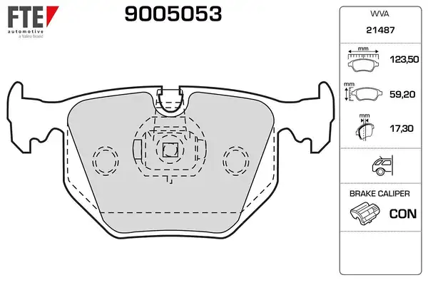 FTE 9005053 | Fren Balatası Arka Bmw E46 E53 E83 Land Rover Range Rover III